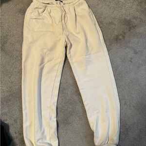 off white brandy Melville sweatpants